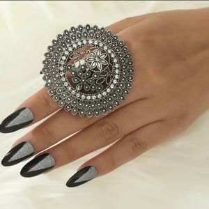 Vintage Ring Indian Adjustable Big Ring Boho Ring Holiday Ring